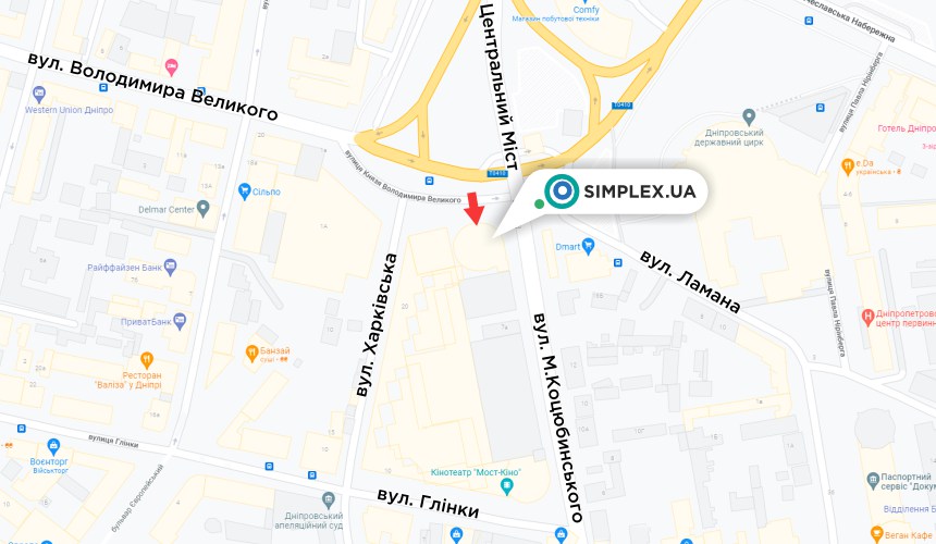 Освітня компанія SIMPLEX.UA Адреса